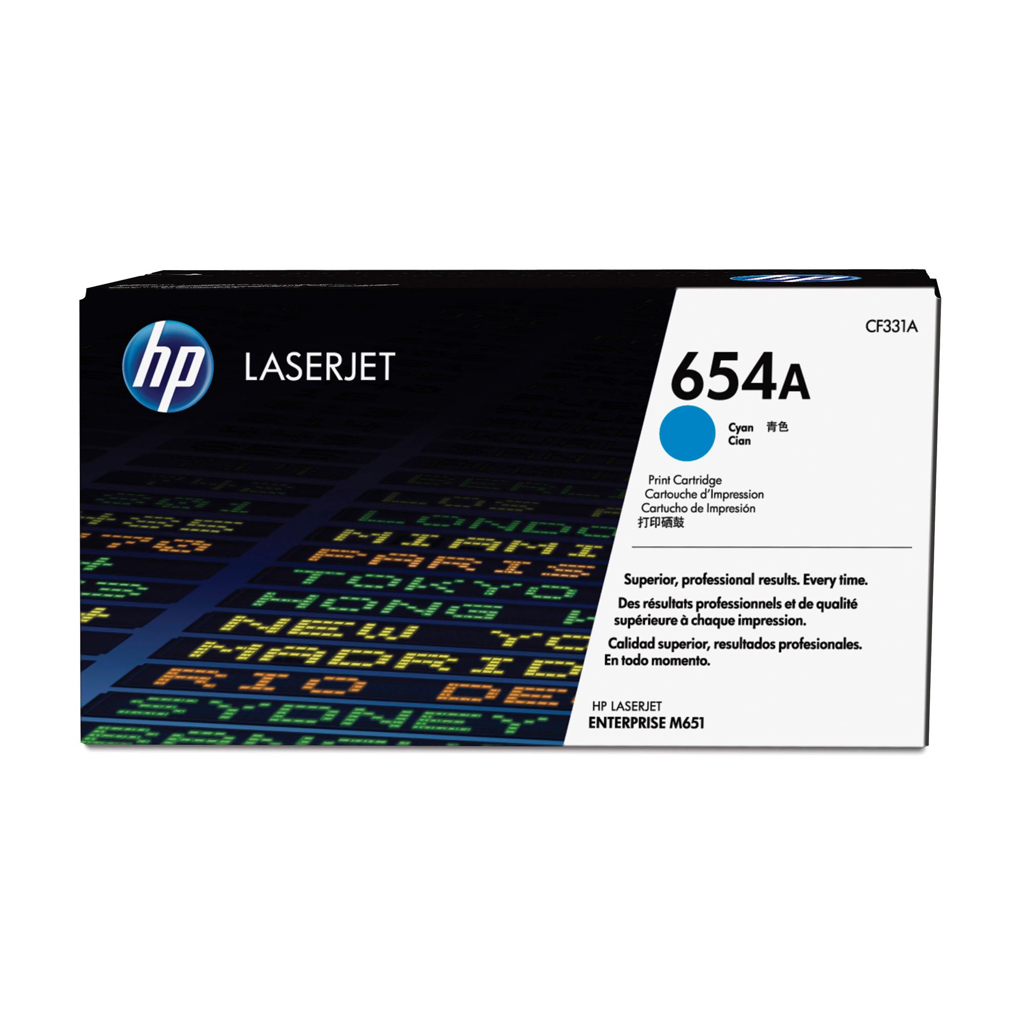 Hp - Toner originale - 654A - Ciano …